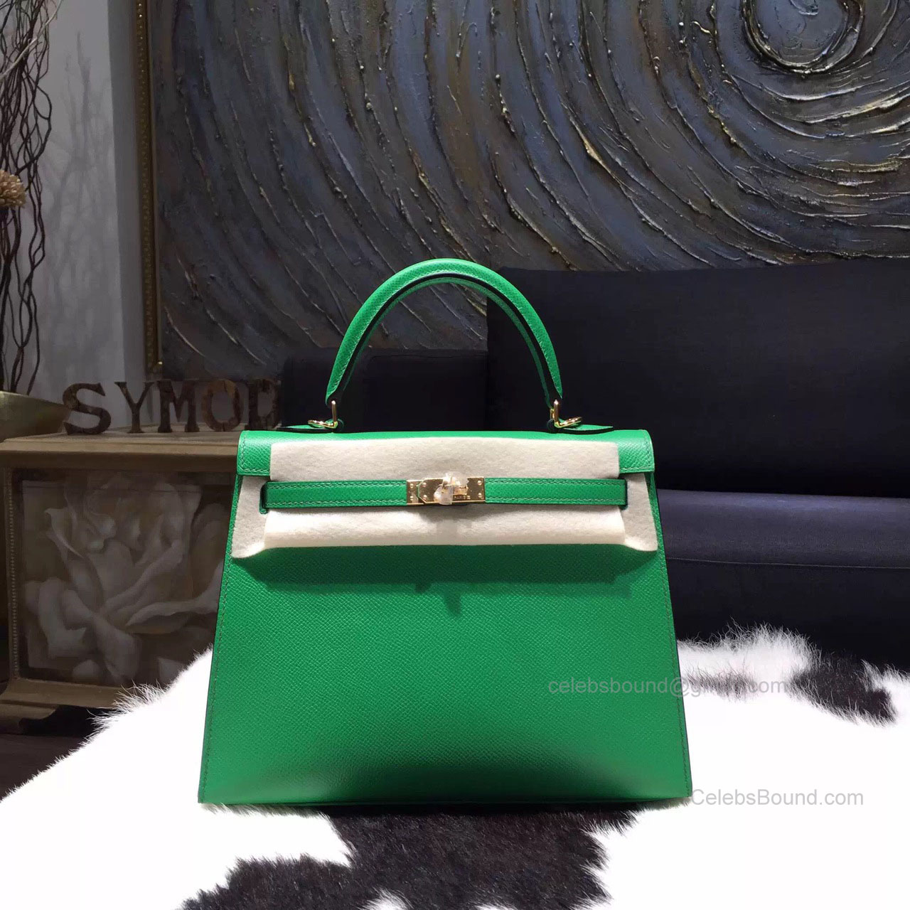 Hermes Kelly 28 Bambou 1K Epsom Leather Handstitched Gold hw