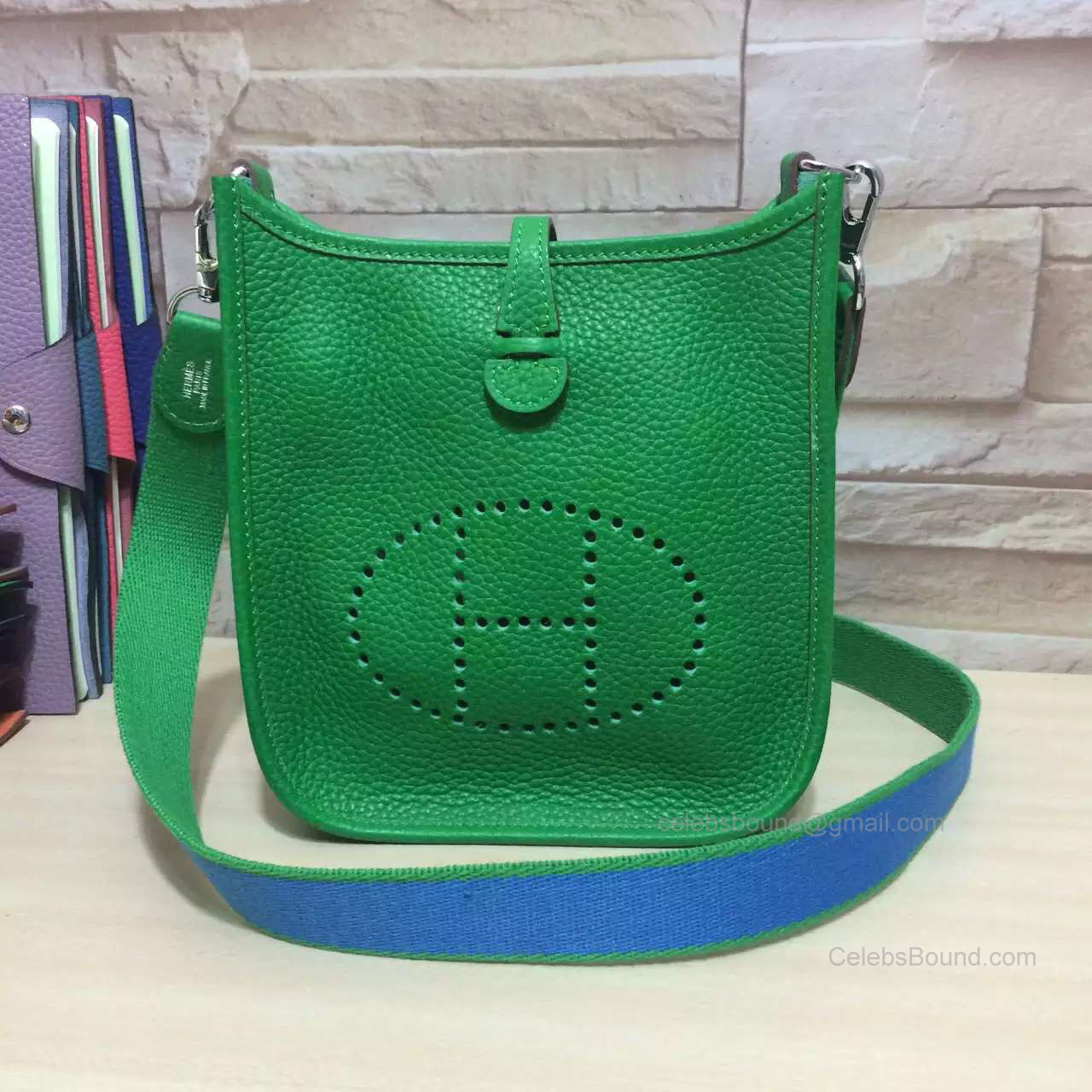 Hermes Evelyne III Bag in Green Togo Leather TPM