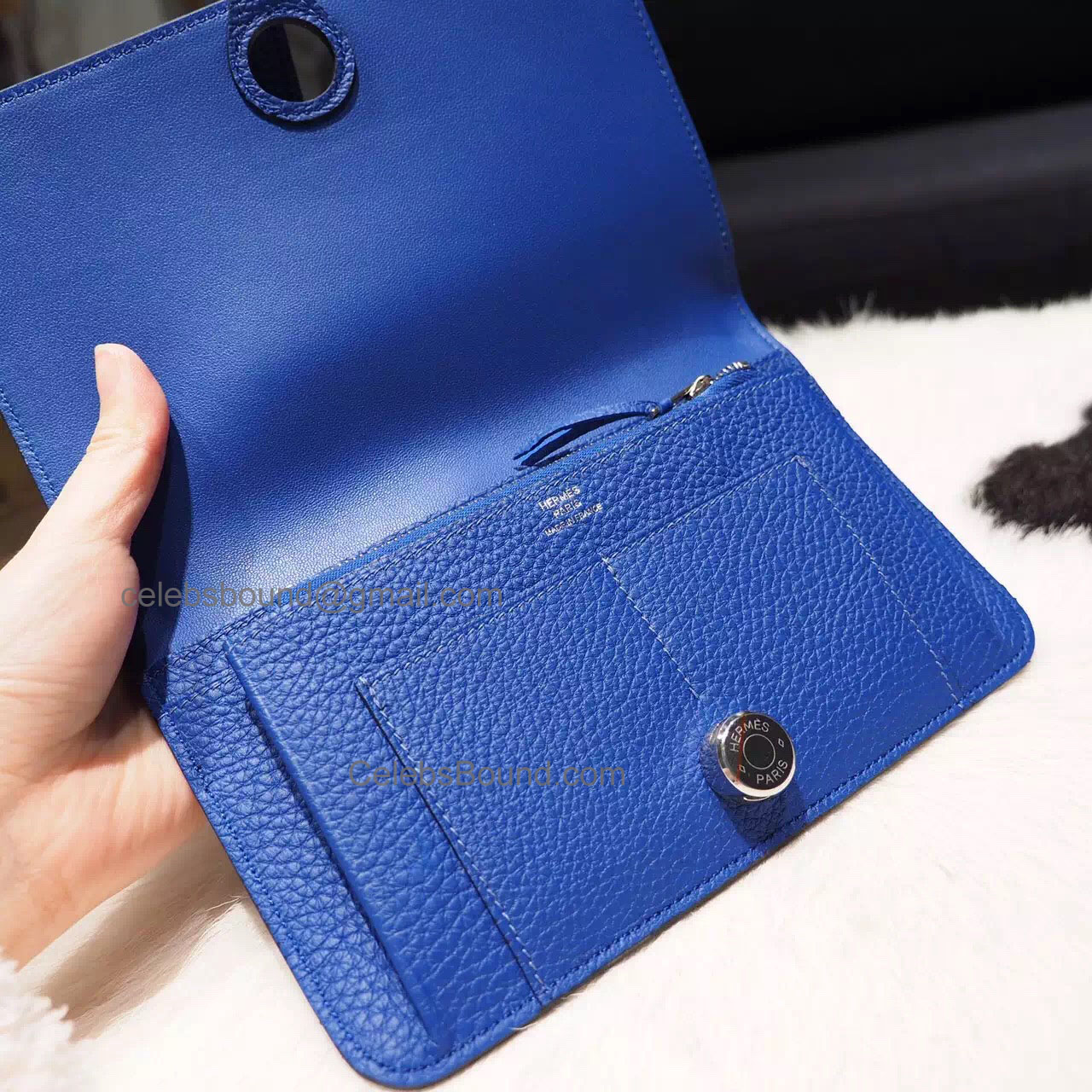 HM DOGON WALLET 20 ORANGE GRAINED CALFSKIN